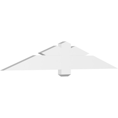 Ekena Millwork Kennewick Architectural Grade PVC Gable Bracket, 72"W x 12"H x 2"D x 6"F, 4/12 Pitch GBP072X12X0206KEN00